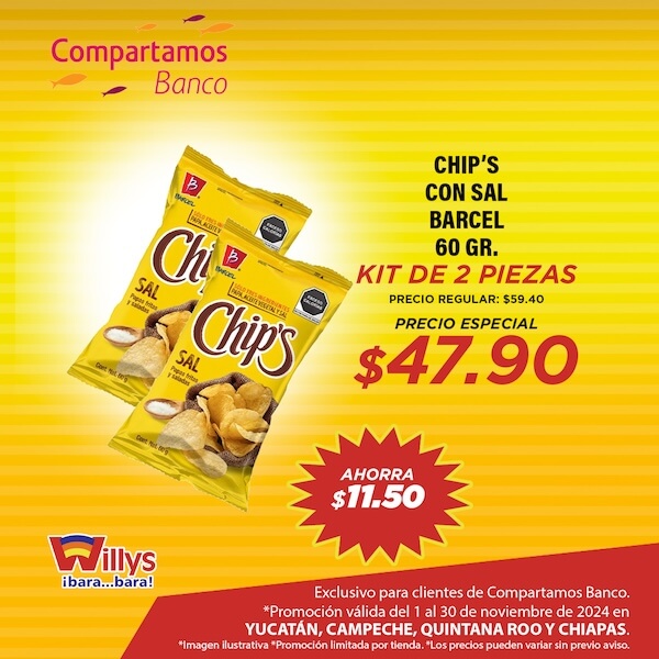 CHIP´S CON SAL BARCEL 60 GR. 